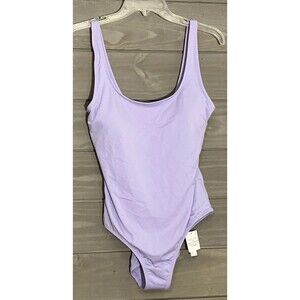 Amazon Essentials Basic 1 Pc Swimsuit L Tank Lavender NWT Beach Cruise Vacation